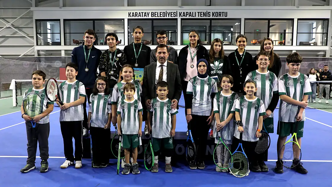 Karatay'da tenis turnuvası heyecanı vardı