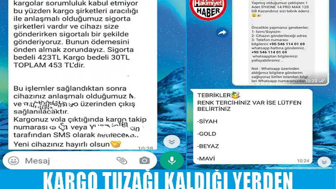 Kargo tuzağı kaldığı yerden