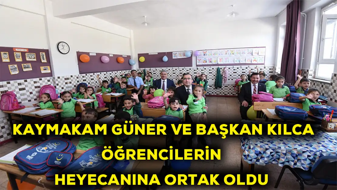 Kaymakam Güner ve Başkan Kılca öğrencilerin heyecanına ortak oldu