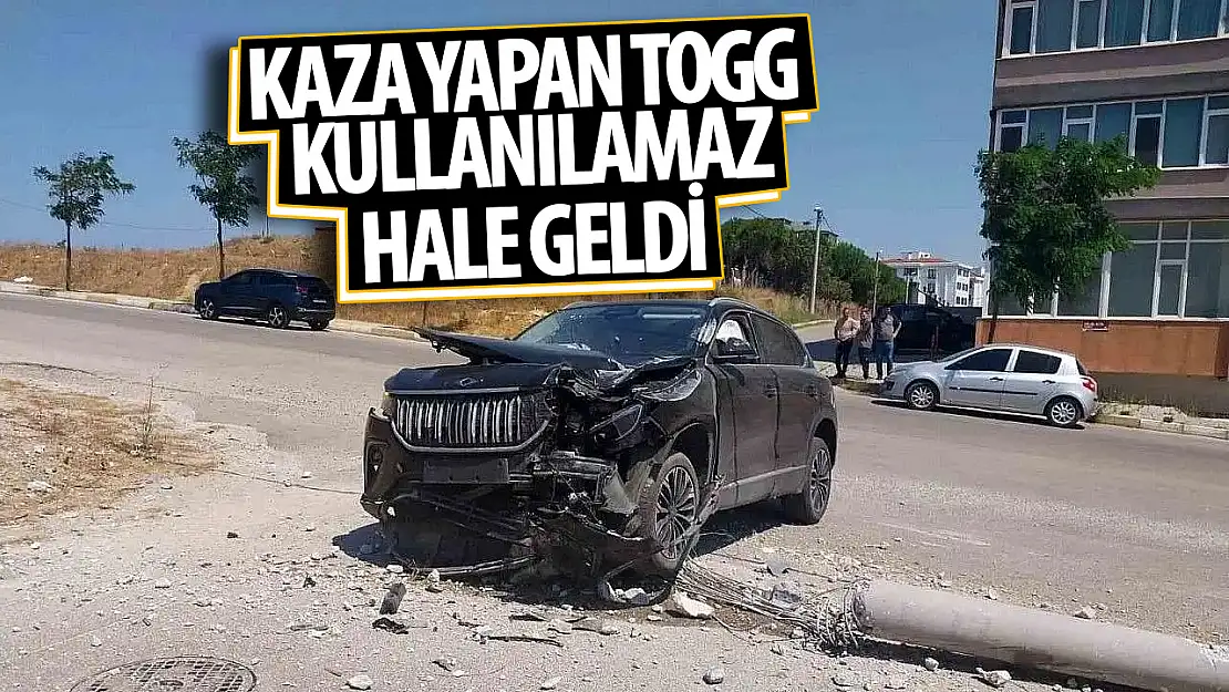 Kaza yapan Togg kullanılamaz hale geldi!