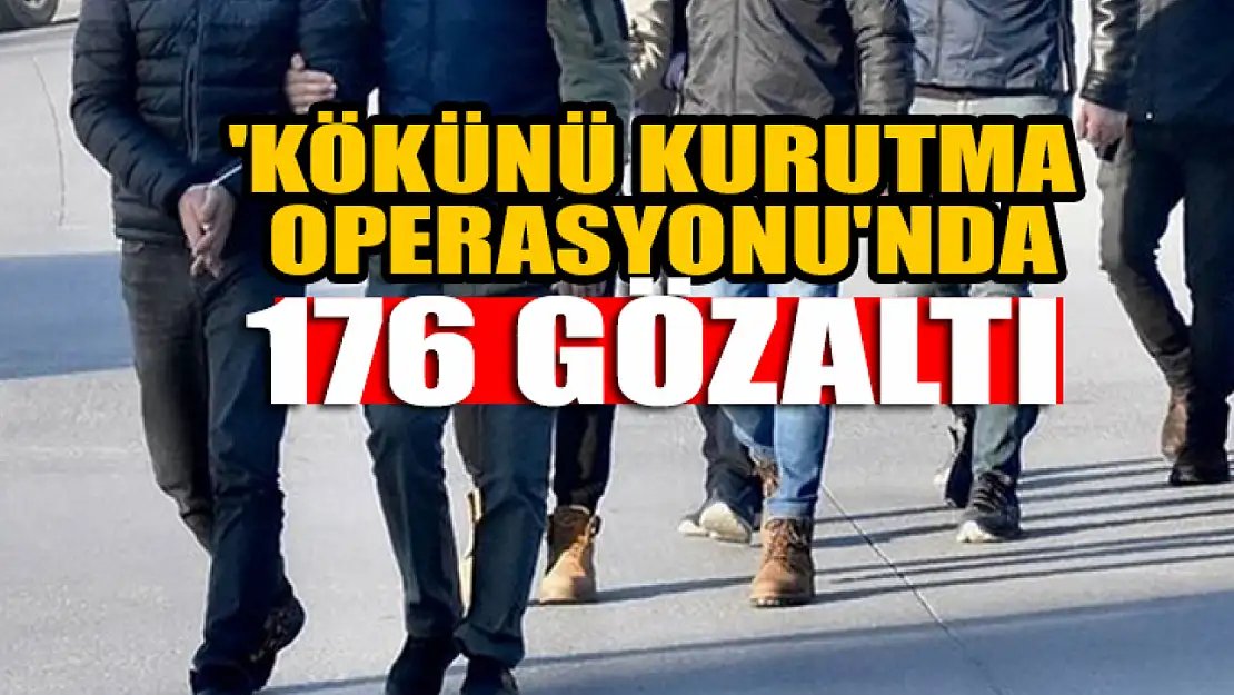 'Kökünü Kurutma Operasyonu'nda 176 gözaltı