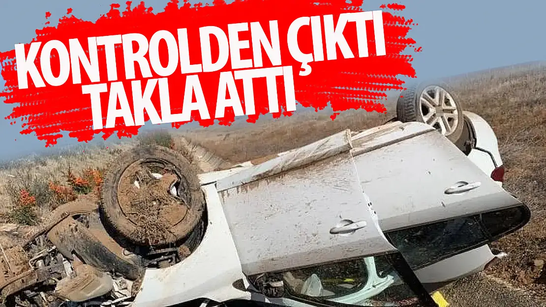 Kontrolden çıkan otomobil takla attı: 4 yaralı