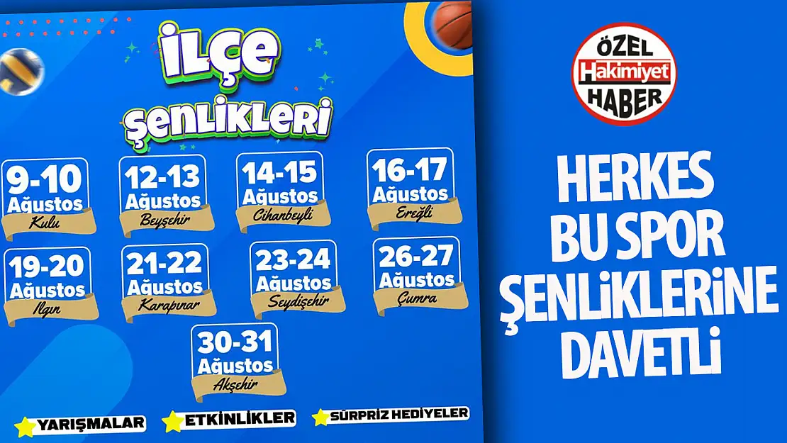 Konya Büyükşehir Belediyesi İlçe Şenlikleri Başlıyor!