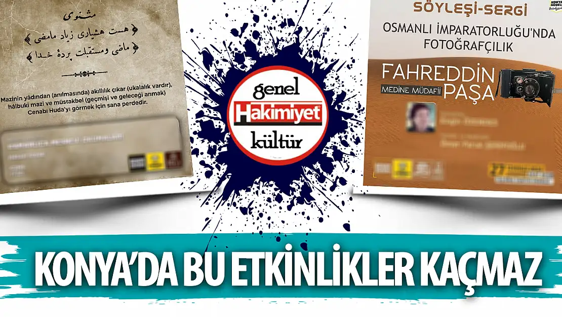 Konya Büyükşehir Belediyesi'nden Kültürel Etkinlikler