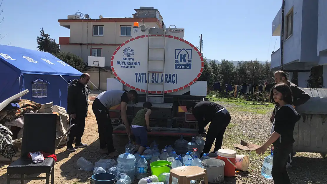 Konya Büyükşehir Hatay'da Temiz Su İhtiyacını Gideriyor