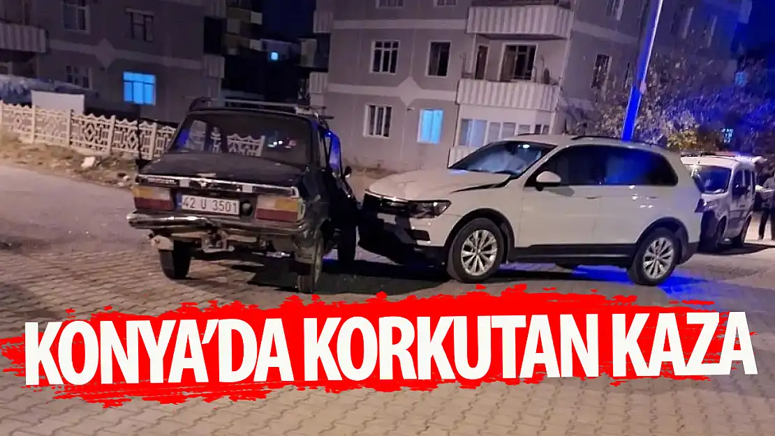 Konya'da 2 araç çarpıştı: 1 yaralı