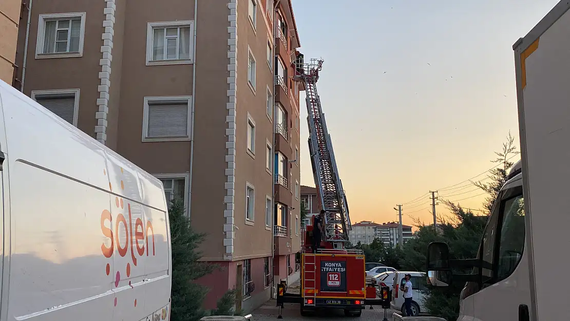 Konya'da altıncı kattaki eve pencereden girdi!