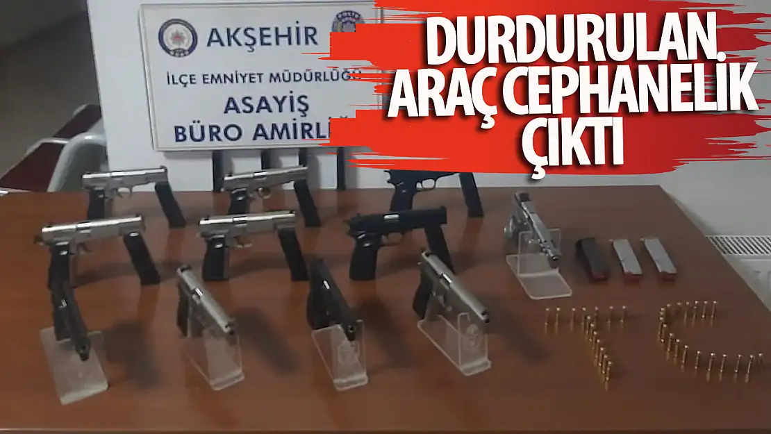 Konya'da arama yapılan araçta mühimmat çıktı!