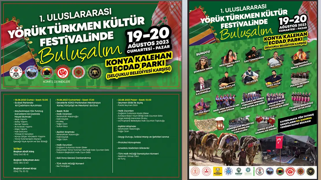 Konya'da bir festival daha. O tarihler arasında yapılacak