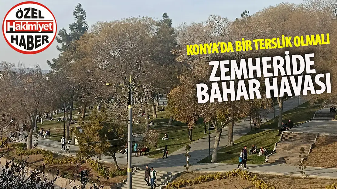 Konya'da bir terslik olmalı: Kışın ortasında bahar havası!
