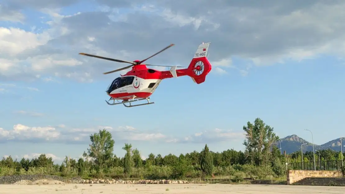 Konya'da dağda yaralanan vatandaş askeri helikopterle hastaneye kaldırıldı