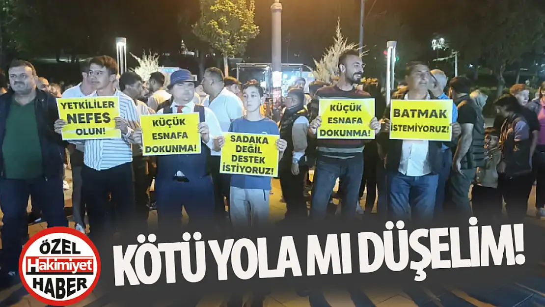 Konya'da esnaf protesto yaptı: 'Evime ekmek götüremiyorum, kötü yola mı düşeyim?'