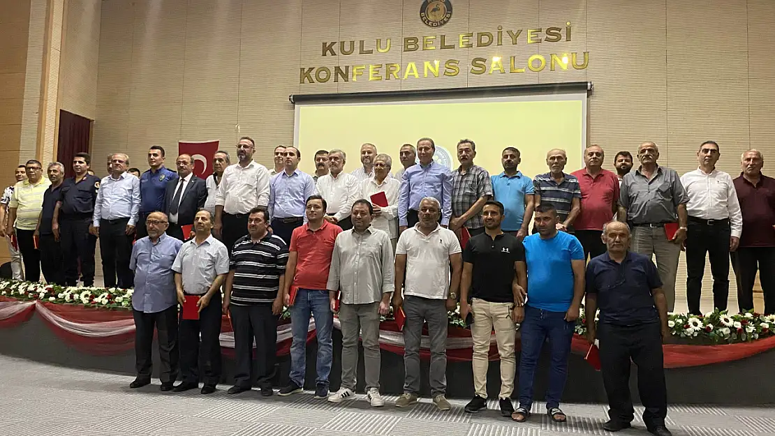 Konya'da esnaflara plaket