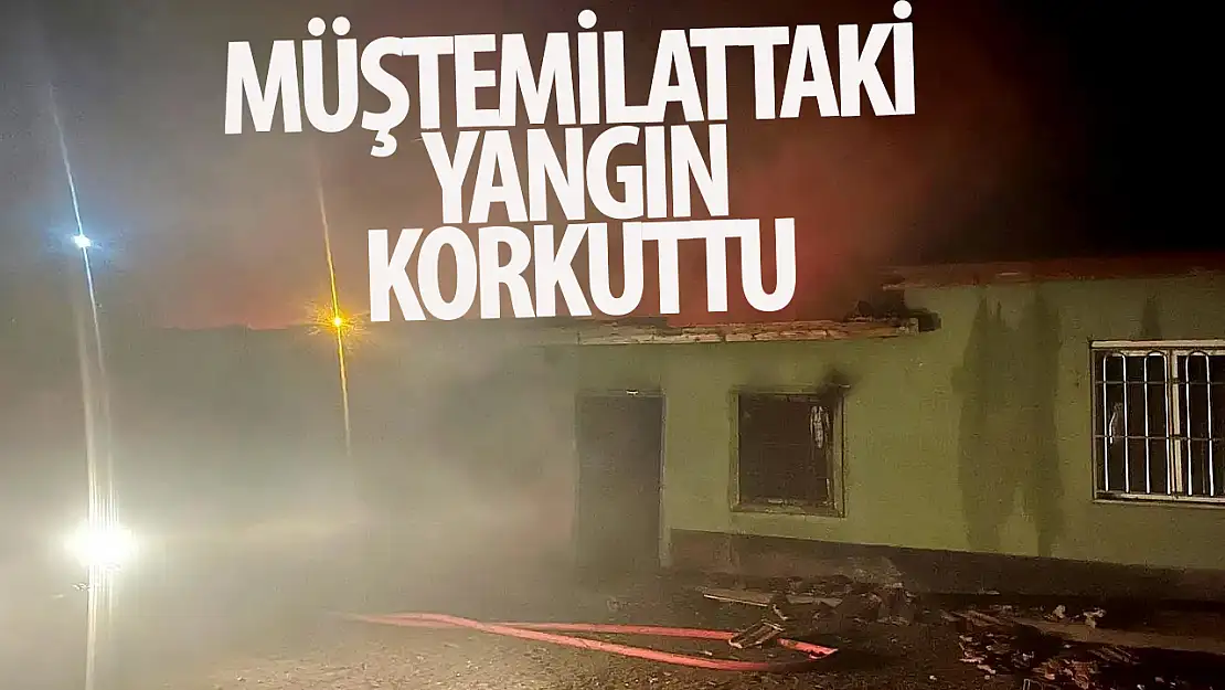 Konya'da evin müştemilatında yangın çıktı