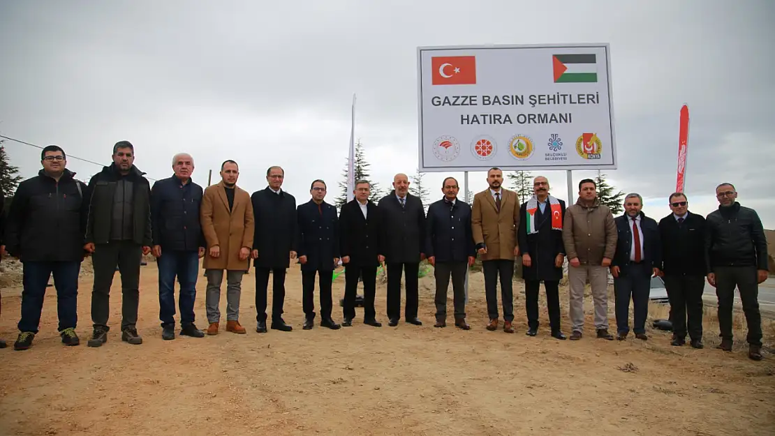 Konya'da, Gazze'deki basın şehitleri için hatıra ormanı kuruldu!