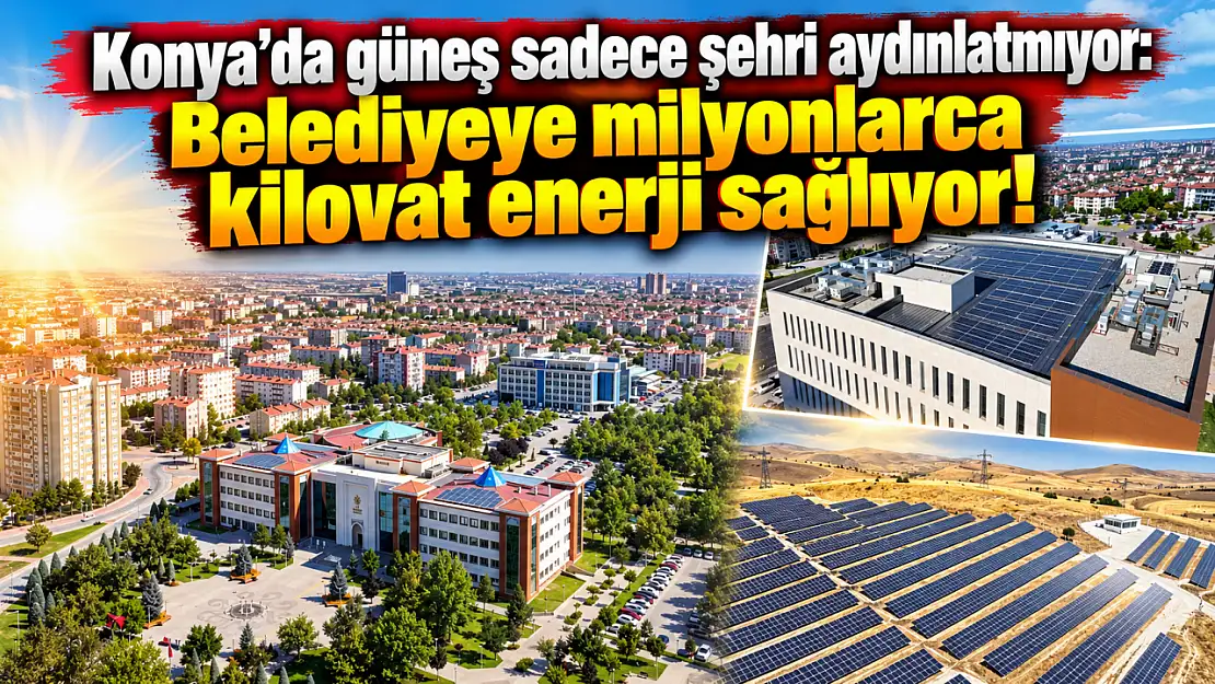 Konya'da güneş sadece şehri aydınlatmıyor: Belediyeye milyonlarca kilovat enerji sağlıyor