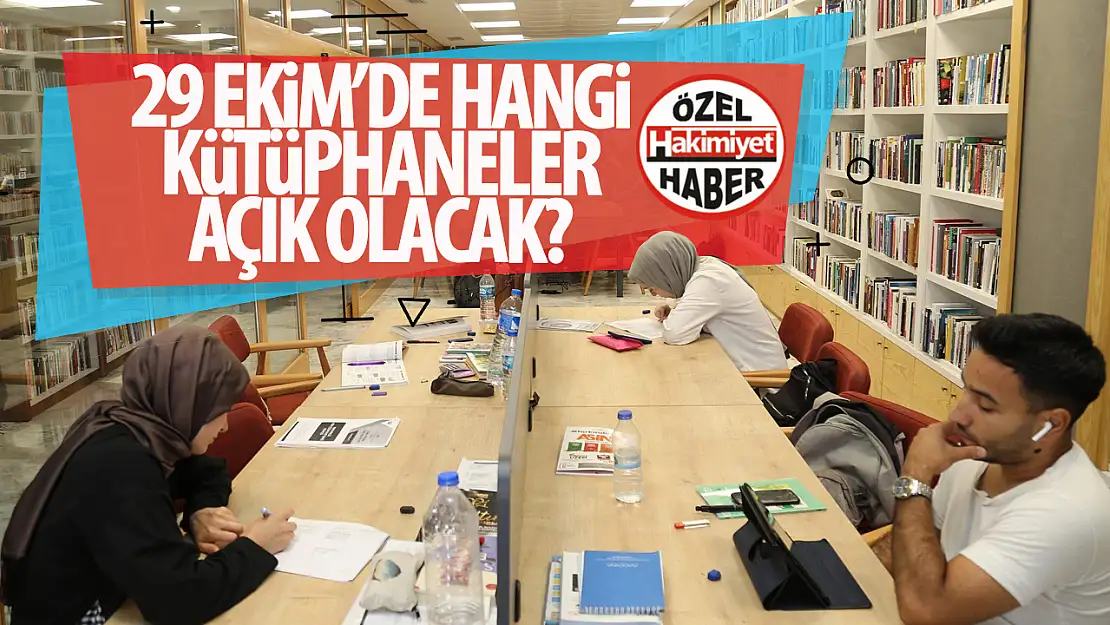 Konya'da hangi kütüphane 29 Ekim'de açık olacak?