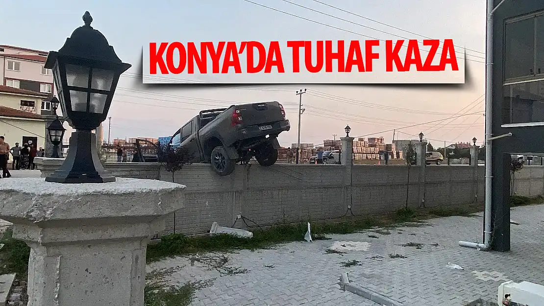 Konya'da hayrete düşüren kaza!