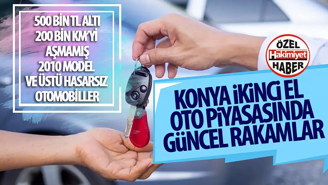 Konya'da İkinci El Araç Fiyatları: 500 Bin TL Altında 2010 Model ve Üzeri Araçlar