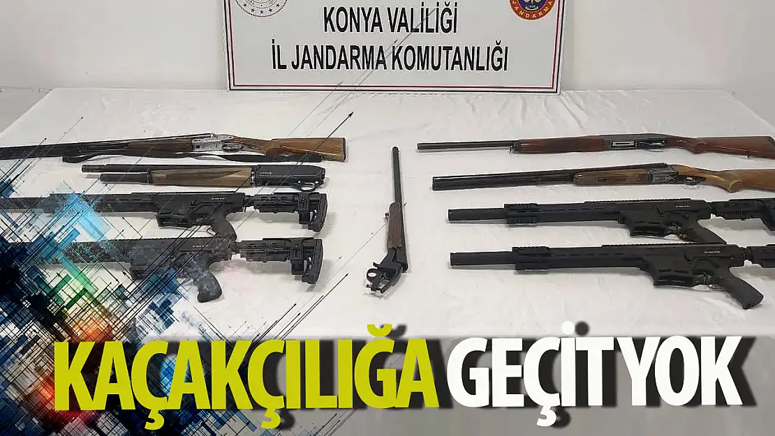 Konya'da kaçak silah ele geçirildi!