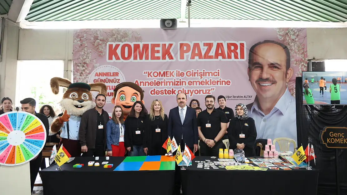 Konya'da kadın eliyle dayanışma pazarı