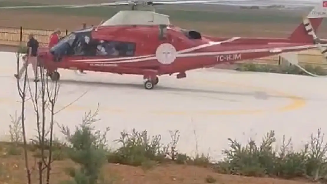 Konya'da kalp krizi geçiren hasta için helikopter havalandı!