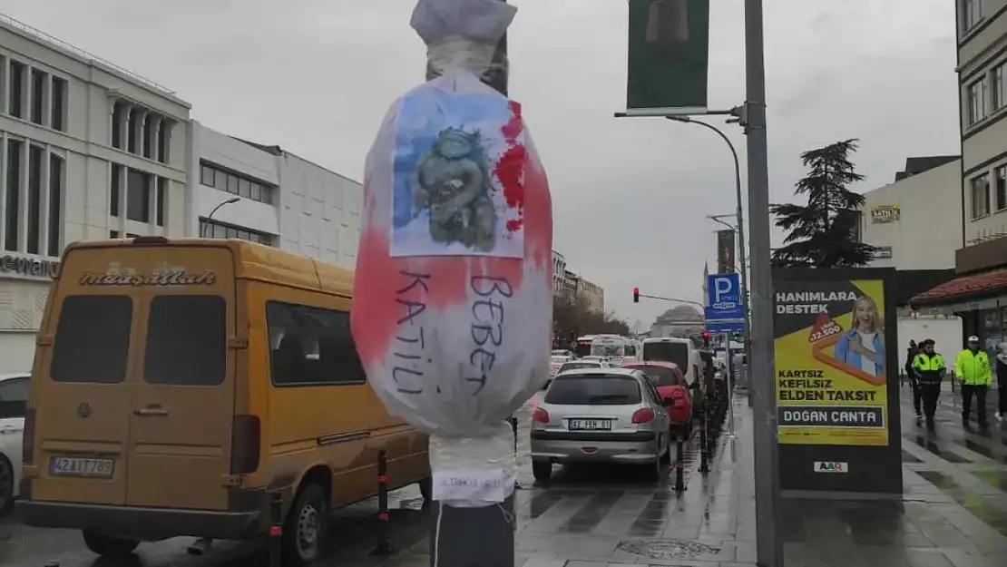 Konya'da kan donduran  İsrail protestosu