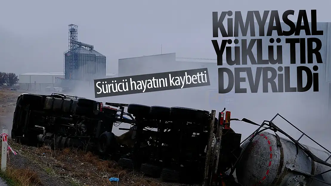 Konya'da kimyasal madde taşıyan tanker devrildi!