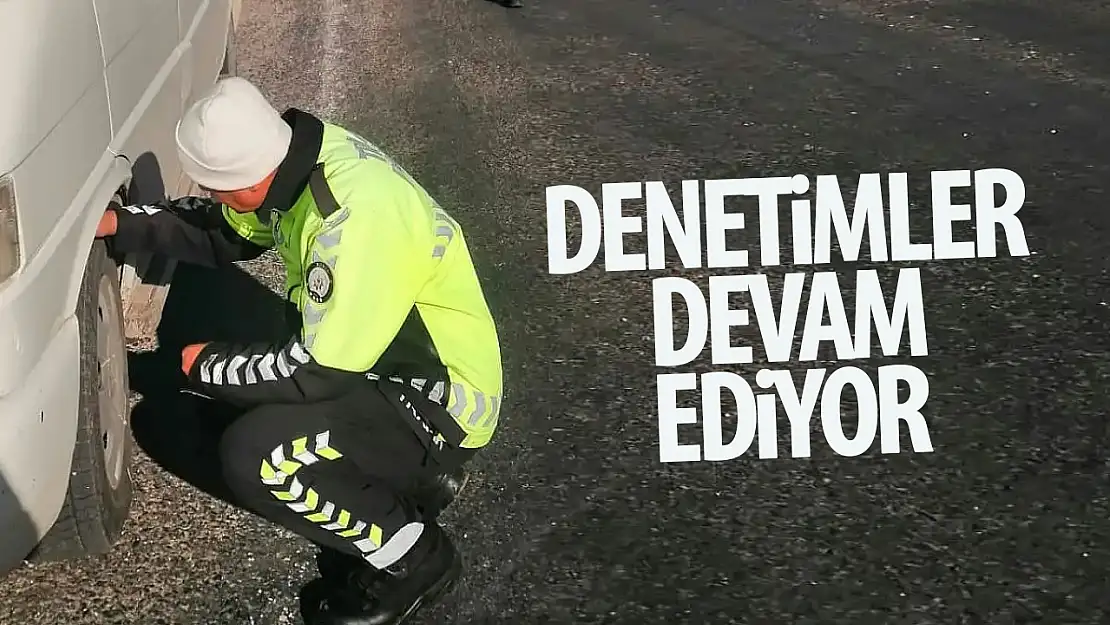 Konya'da kış lastiği denetimleri devam ediyor