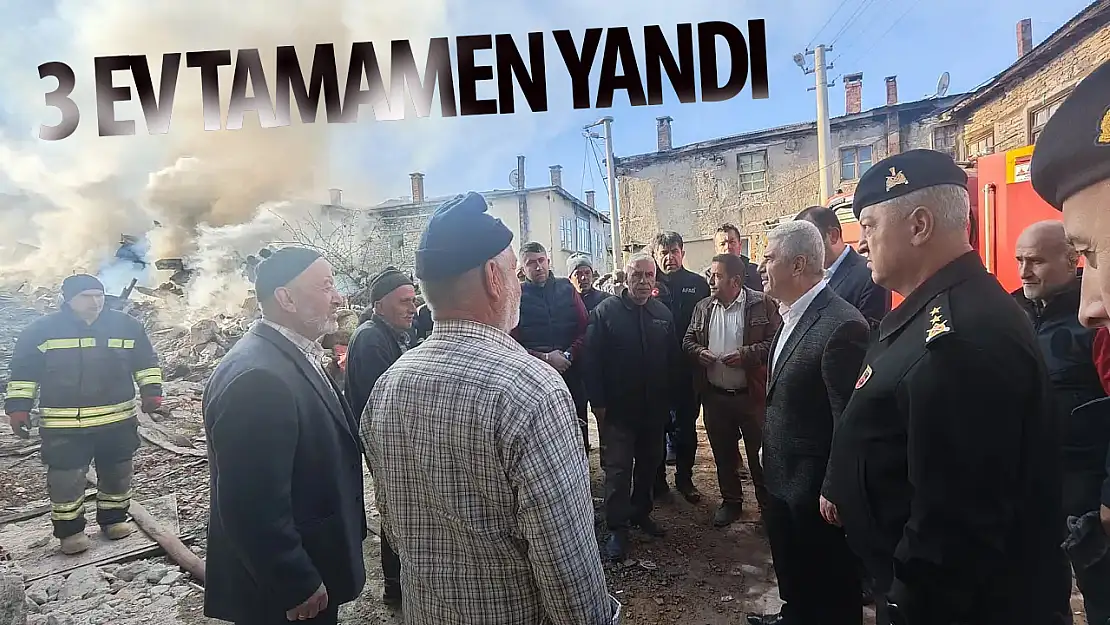 Konya'da korkutan yangın: 3 ev tamamen yandı, 4 evde hasar oluştu