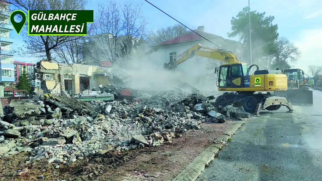 Konya'da metruk binalar yıkılıyor