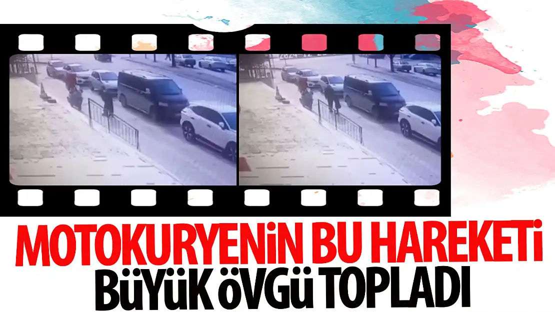 Konya'da motokuryenin bu hareketi büyük övgü topladı