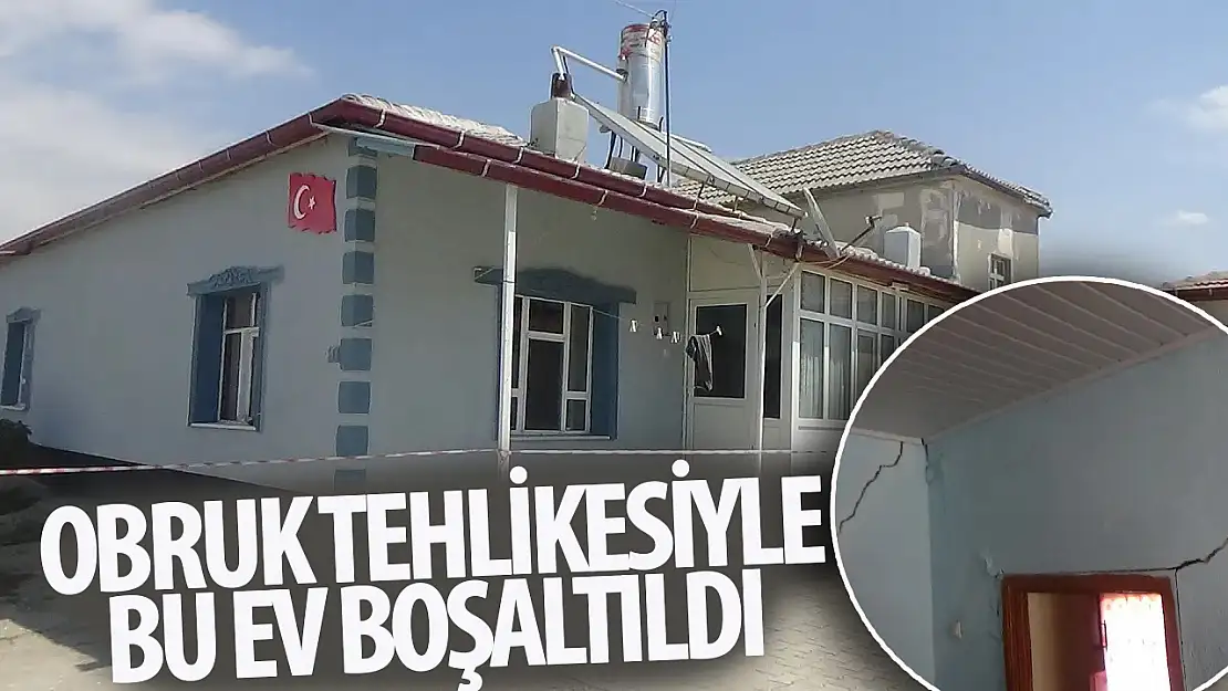 Konya'da obruk kabusu: Bir ev boşaltıldı!