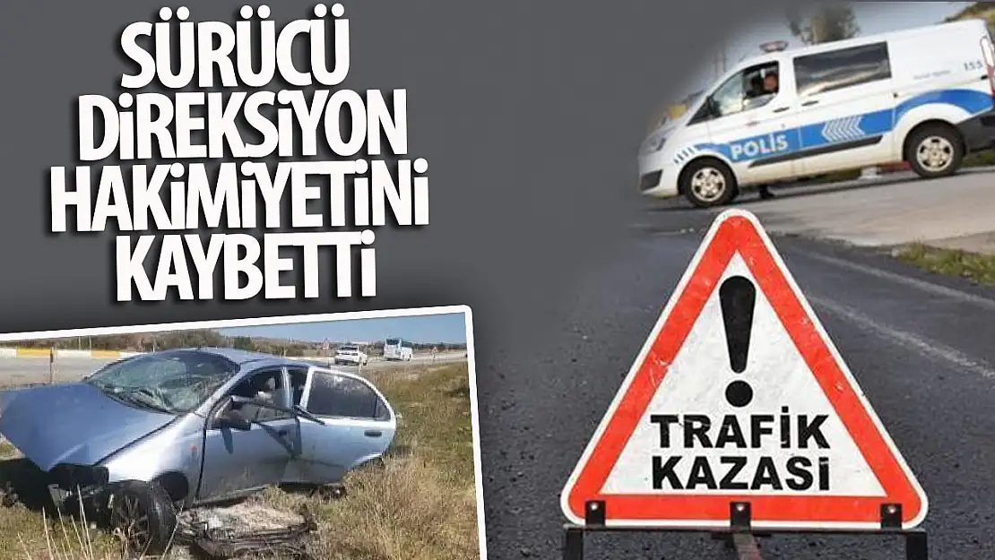 Konya'da otomobil devrildi, sürücü yaralandı