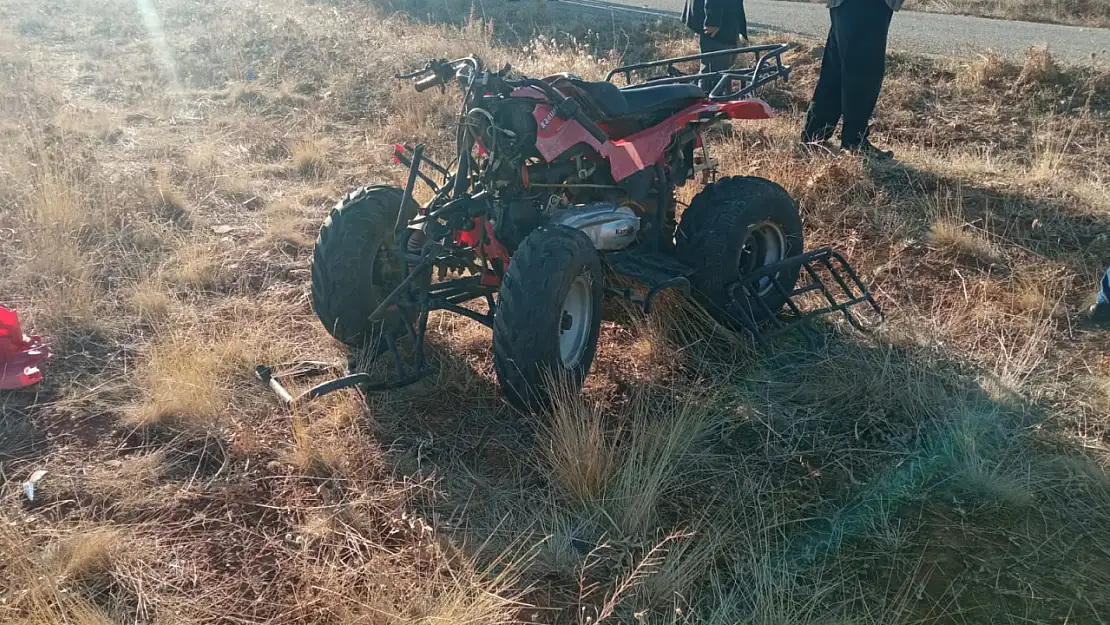 Konya'da otomobil ile ATV çarpıştı! Takla attı! 2 kişi yaralandı!