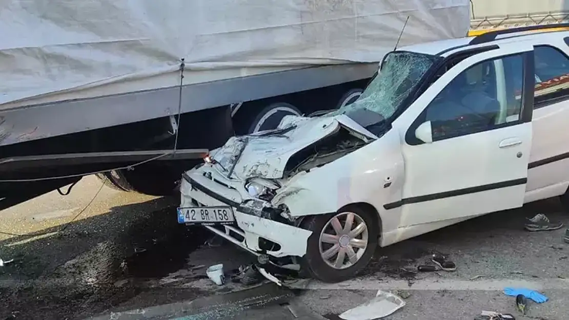 Konya' da otomobilin kamyona çarptığı kazada yeni gelişme