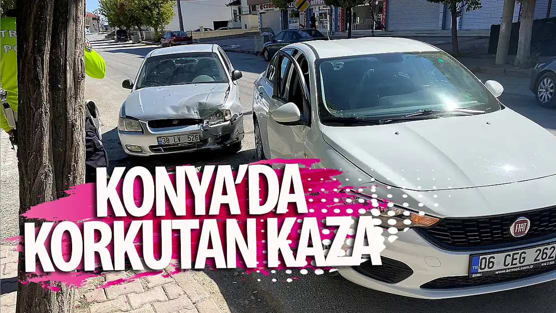 Konya'da otomobiller çarpıştı: 1 yaralı