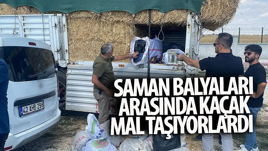 Konya'da saman balyalarında kaçak eşyalar ele geçirildi