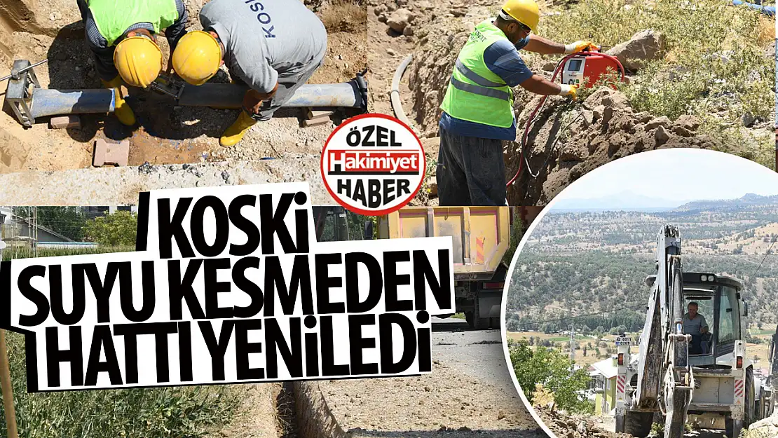 Konya'da Su Şebeke Hattı Yenileme Çalışması Su Kesintisi Yapılmadan Gerçekleştirildi