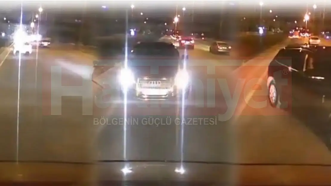 Konya'da ters yönde ilerleyen araç faciaya davetiye çıkarttı! O anlar araç kamerasında