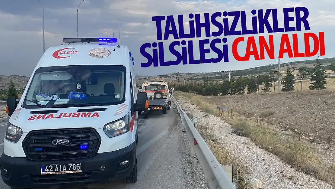 Konya'da trafik kazası: Kazalı otomobilini çekiciye yükledi! Başka bir otomobilin çarpması sonucu öldü!