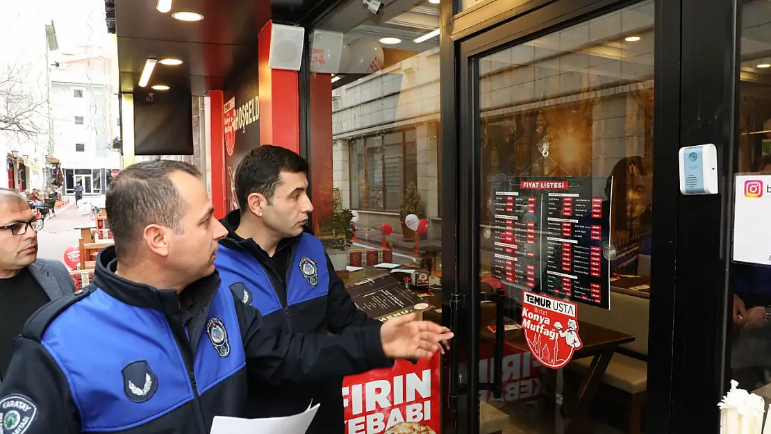 Konya'da zabıtadan yılın ilk denetlemesini yaptı!