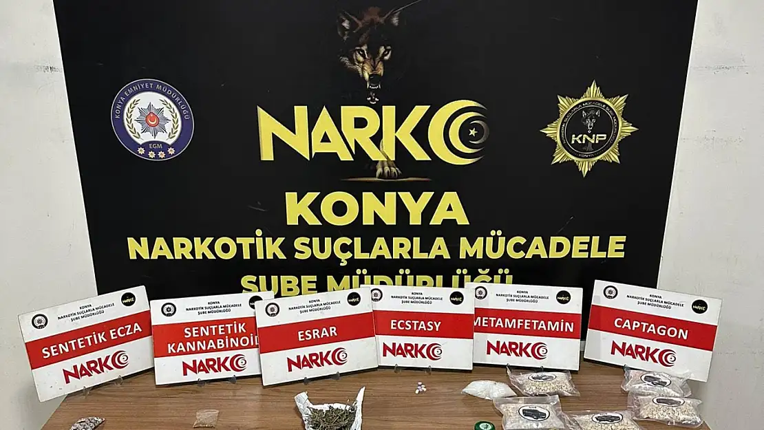 Konya'da zehir tacirleri polisin gözünden kaçmadı