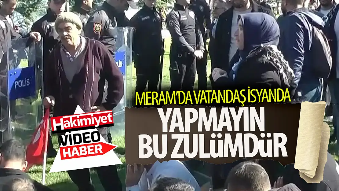 Konya'daki belediye önünde gözyaşları içinde protesto: 'Yapmayın bu zulmü'