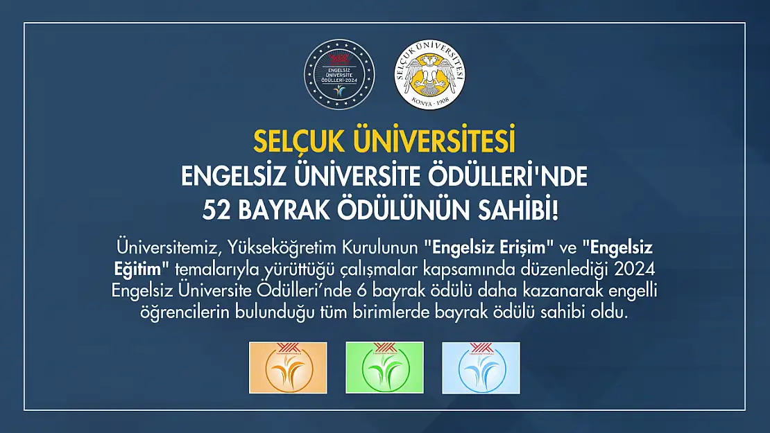 Konya'daki bu üniversite Engelsiz Üniversite Ödülleri'nde 52 bayrağın sahibi!