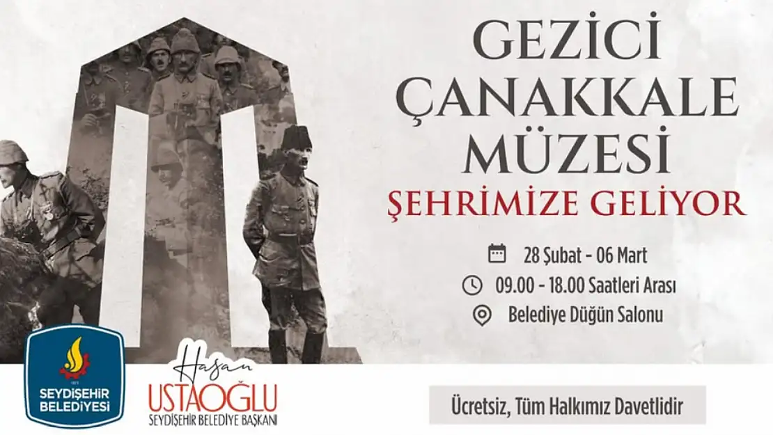 Konya'daki o ilçede Çanakkale Gezici Müzesi ziyaretçilerini ağırlayacak!