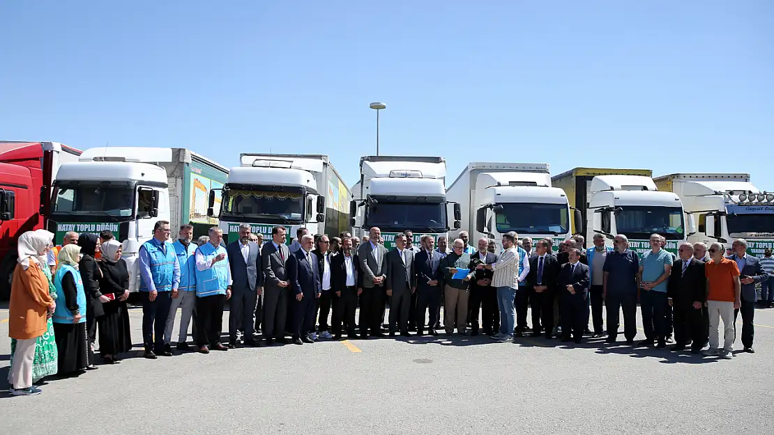 Konya'dan, Hatay'a anlamlı destek! 8 TIR gönderildi...