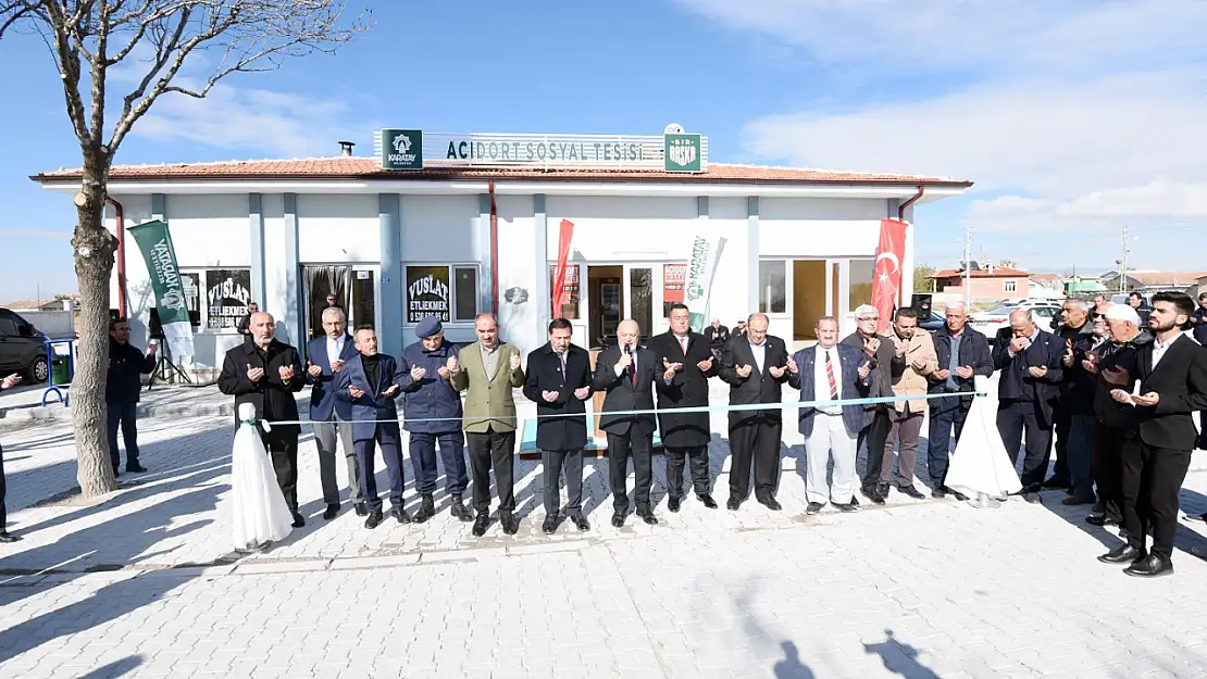 Konya Karatay'da Acıdort Sosyal Tesisi Ve Lojman Binası hizmete açıldı!