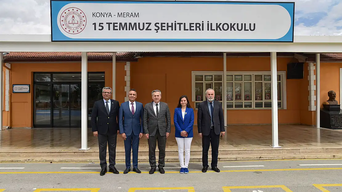 Konya MEM Müdürü Yiğit Meram 15 Temmuz Şehitle İlk Okulu ve  Meram Şehit Kubilay Anaokulunu ziyaret etti