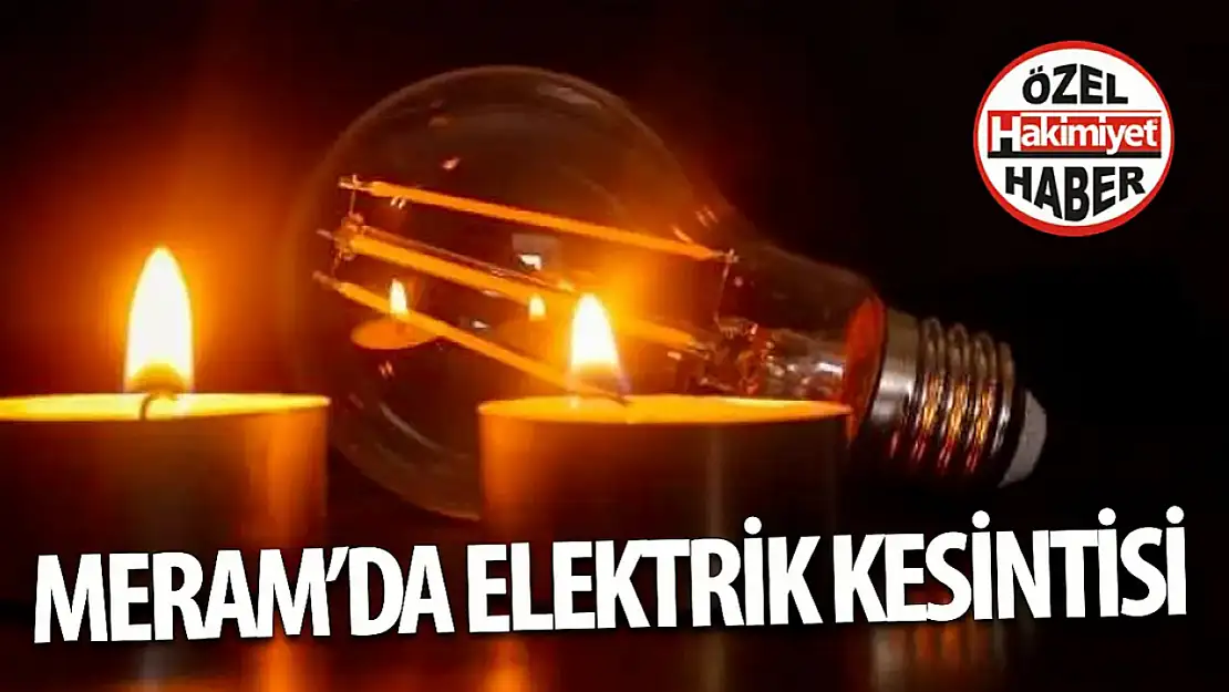 Konya Meram'da Planlı Elektrik Kesintileri 